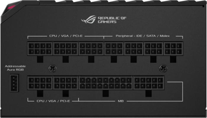 Asus ROG THOR (850W) Platinum Aura Sync, OLED display (1x135mm) Moldularny 80+Platinum (CPU 2x4+4) (PCI-E 4x6+2) (5xMolex, 12xSATA) [ROG-THOR-850P]
