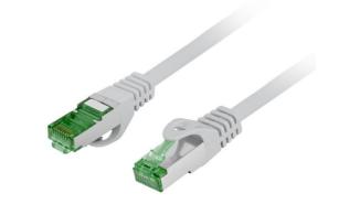 Lanberg (0.25m) Kabel sieciowy (Patchcord) kat.7 S/FTP LSZH CU Fluke Passed (szary) [PCF7-10CU-0025-S]