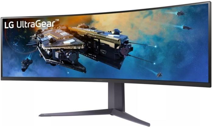 45’’ LG 45GR65DC-B (VA zakrzywiony, 5120x1440, 400, 1ms, HDR600, 200Hz) (2xHDMI 2.1, 1xDP 1.4, 2xUSB-A 3.0, 1xUSB-B 3.0) czarny