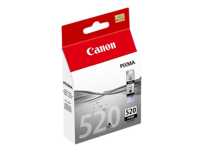 PGI-520BK (2932B011) - czarny, oryginalny wkład z atramentem, Canon, 19ml, (Canon PIXMA iP3600, iP4600, MP540, MP620, MP630, MP980, MP990, MP640, MP550, MP560, iP4700, MX870)