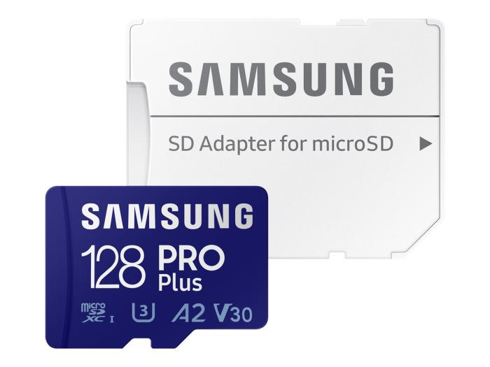 Secure Digital 128GB Samsung Micro SDXC Pro Plus Class 10 UHS-I U3 A2 (160/120MB/s) [MB-MD128KA/EU]