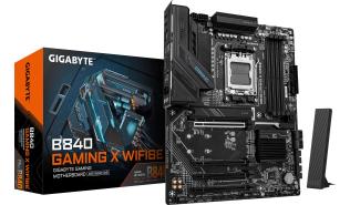 Gigabyte B840 GAMING X WIFI6E (AMD B840) [AM5, 4xDDR5 do 8200MHz, (HDMI 2.1, DP 1.4) (3xM.2, 1xPCIe 4.0 x16, 1xPCIe 3.0 x16 (x4), 2xPCIe 3.0 x16 (x1), WiFi 6E, BT 5.3, ATX]