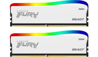 DDR4 32GB (2x16GB) 3600 MHz Kingston FURY Beast White RGB CL18 18-22-22 1.35V [KF436C18BWAK2/32]