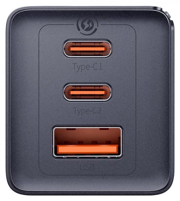 Ładowarka sieciowa Baseus GaN5 65W Quick Charge 3.0 2xUSB-C/1xUSB-A (5V-20V/3.0-3.25A/65W) (do laptopów z Power Delivery) (czarny [P10110812827-Z1]