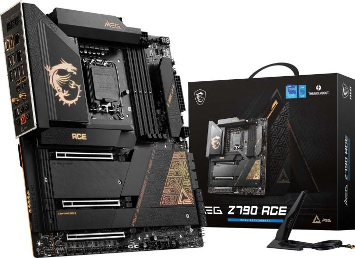 MSI MEG Z790 ACE (Intel Z790) [S1700, 4xDDR5 do 7800MHz, (DP Type-C, 2x mini DP in) (5xM.2, 1xPCIe 5.0 x16, 1xPCIe 5.0 x16 (x8), 1xPCIe 4.0 x16 (x4)), WiFi 6E, BT 5.3, ATX]