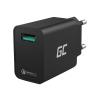 Green Cell Quick Charge 3.0 Uniwersalna ładowarka (zasilacz) sieciowa 230V / 1xUSB (5V 2.4A / 9V 2.0A / 12V 1.5A) [CHAR06]