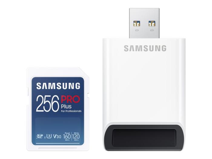 Secure Digital 256GB Samsung SDXC Class 10 UHS-I U3 V30 + czytnik kart (160/120MB/s) [MB-SD256KB/WW]