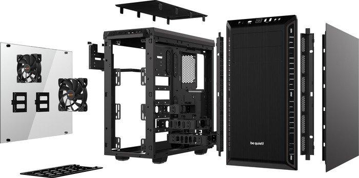 be quiet! Pure Base 600 Window Black ATX Midi (szkło hartowane) (2xUSB 3.2 Gen1) (2x2.5, 6x2.5 (konwertowalne z 3 zatok 3.5), 3x3.5, 2x5.25) [BGW21]