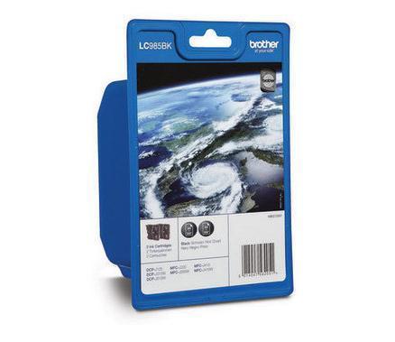 LC985BKBP2 - czarny dwupak, oryginalny wkład z atramentem Brother, 2 x 300 stron (Brother DCP-J125, DCP-J140W, DCP-J315W, DCP-J515W, MFC-J220, MFC-J265W, MFC-J410, MFC-J415W)