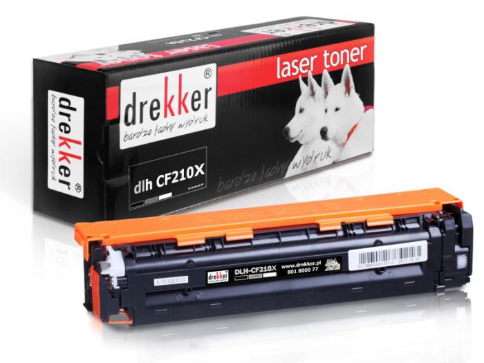 DLH-CF210X (131X) - czarny toner Drekker, 2400 stron (zamiennik CF210X) (HP LaserJet Pro 200 Color M251n, M251nw,HP LaserJet Pro 200 Color MFP M276n, M276nw)