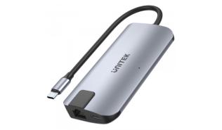 Unitek D1028A USB-C (2xUSB 3.1, PD, HDMI 2.0, Gigabit LAN RJ45)