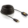 Delock Repeater USB (przedłużacz aktywny) (5.0 m) czarny [82308]
