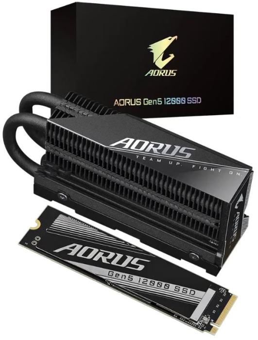 Gigabyte AORUS Gen5 1200 1TB SSD M.2 2280 PCIe5x4 NVMe TLC (11700/9500 MB/s) (2GB LPDDR4) [AG512K1TB]