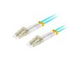 Lanberg patchcord światłowód MM LC/UPC-LC/UPC DUPLEX 3mm OM3 50/125 LSZH niebieski (3m) [FO-LULU-MD31-0030-TQ]