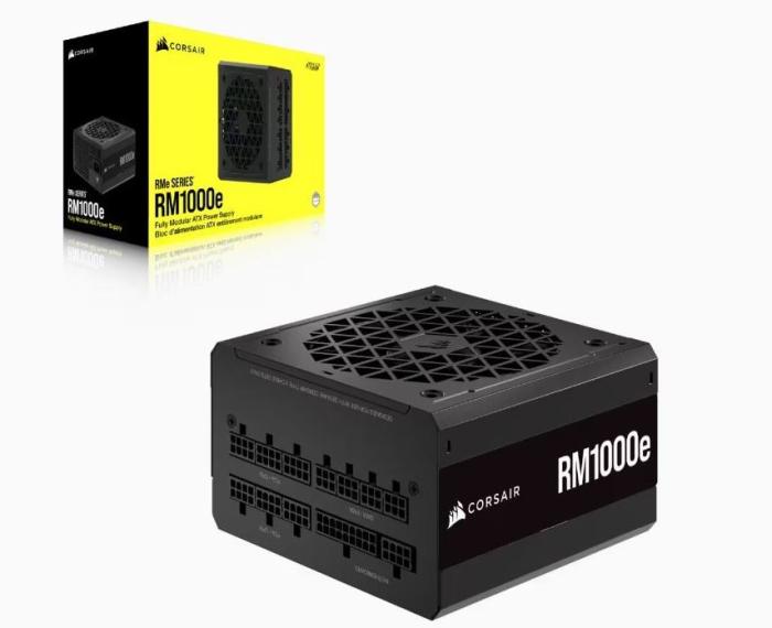 Corsair RM1000e (1000W) (1x120mm) Modularny 80+Gold (CPU 2x4+4) (PCI-E 6x6+2) (4xMolex, 7xSATA) [CP-9020264-EU]