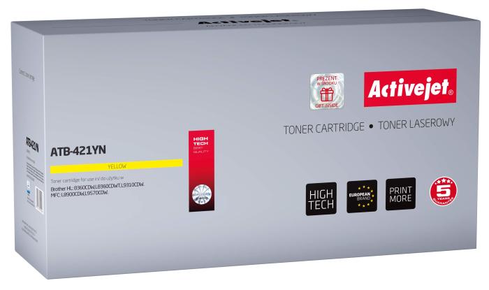 ATB-421YN - yellow, toner drukujący ActiveJet, 1800 stron, zamiennik TN-421Y  (Brother DCP-L8410CDW, HL-L8260CDW, HL-L8360CDW, MFC-L8690CDW, MFC-L8900CDW)
