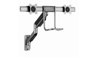 Uchwyt ścienny na 2 monitory Gembird 17-32 8kg (szary) [MA-WA2-02]