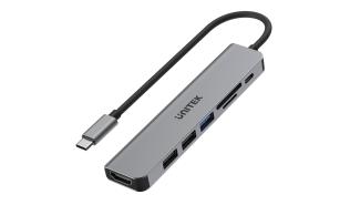 Unitek H1118A USB-C Hub (3xUSB 3.1, 1xHDMI 4K 30Hz, USB-C PD100W, czytnik kart)