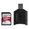 Secure Digital 128GB Kingston React Plus SDXC + czytnik MLP (300/260MB/s) [MLPR2/128GB]