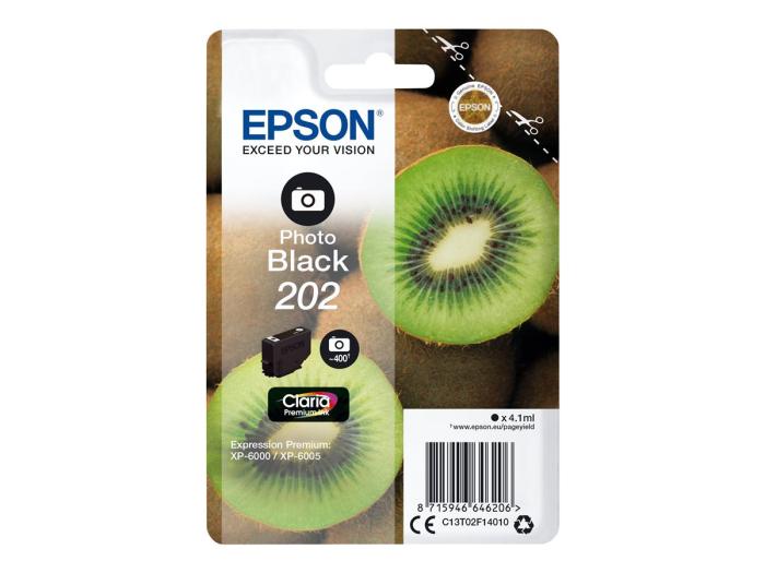 C13T02F14010 (202) - Tusz Epson photo black 202 4,1ml Claria Premium