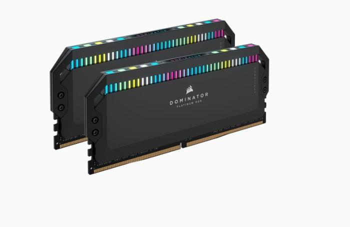 DDR5 64GB (2x32GB) 5600 MHz Corsair Dominator Platinum RGB Black CL40 1.25V [CMT64GX5M2X5600C40]