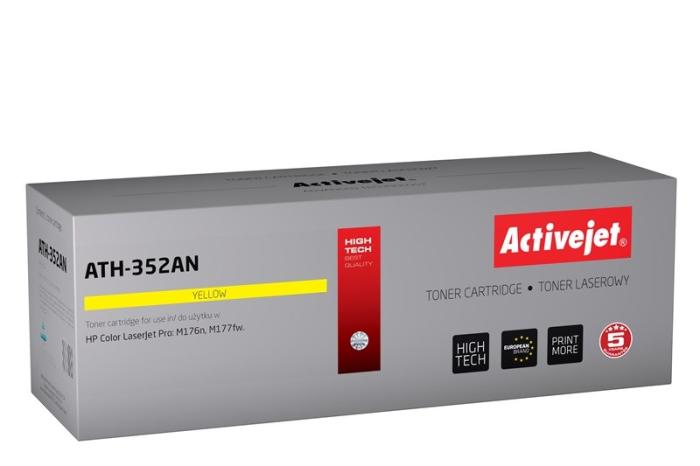 ATH-352AN (130A) - yellow, toner drukujący ActiveJet, 1100 stron, (zamiennik CF352A) (HP Color LaserJet Pro M176n, M177fw)