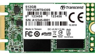 Transcend MTS430S 512GB SSD M.2 2242 SATA III TLC (560/500MB/s) (TBW 280TB) [TS512GMTS430S]