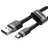 Baseus kabel ładowania i transmisji (2A) USB micro (M) / USB (M) (3.0 m) (czarno-szary) [CAMKLF-HG1]