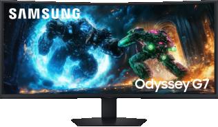 (40) Samsung Odyssey G7 LS40FG756EUXEN (VA zakrzywiony 1000R, 5120x2160, 350, 1ms, HDR10+ Gaming, 240Hz) (HDMI 2.0, DP) Czarny