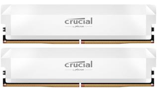 DDR5 64GB (2x32GB) 6400 MHz Crucial Pro Overlocking White XMP 3.0 AMD EXPO CL40 40-40-40-80 1.35V [CP2K32G64C40U5W]