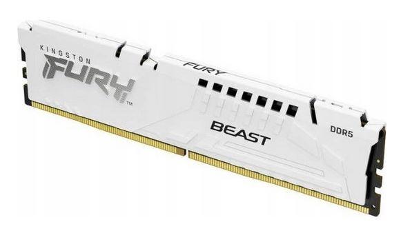 DDR5 32GB 6000 MHz Kingston Fury Beast White XMP CL30 30-36-36 1.4V [KF560C30BW-32]
