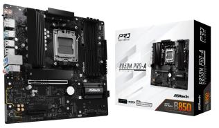 Asrock B850M PRO-A (AMD B850) [AM5, 4xDDR5 do 8000MHz, (HDMI 2.1, DP 1.4) (3xM.2, 1xPCIe 5.0 x16, 1xPCIe 4.0 x4), micro ATX]