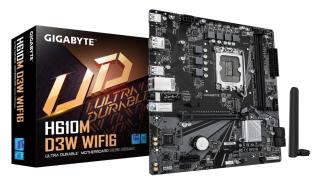Gigabyte H610M D3W WIFi6 (Intel H610) [S1700, 2xDDR5 do 5600MHz, (HDMI2.1, DP 1.2) (1xM.2, 1xPCIe 4.0 x16, 1xPCIe 3.0 x1), WiFi 6, BT 5.3, micro ATX]