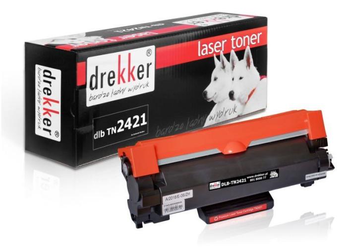 DLB-TN2421 - czarny toner Drekker, 3000 stron (zamiennik TN2421) (Brother DCP-L2512D, L2532DW, L2552DN, HL-L2312D, L2352DW, L2372DN, MFC-L2712DW, L2712DN, L2732DW, L2752DW)