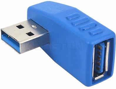Adapter USB 3.0 AF, AM kątowy prawy, lewy [ZN0155]
