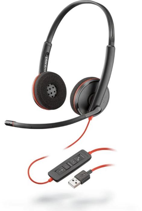 Poly Blackwire C3220 USB-A (czerwony kabel) [209745-201]