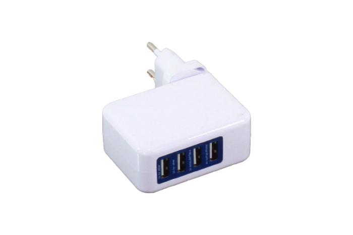Uniwersalna ładowarka sieciowa 230V / 4xUSB (5V, 2A) [PLP47B]