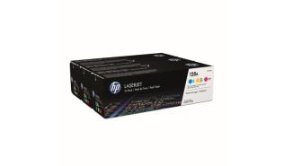 CF371AM (128A) - CMY, trójpak oryginalnych tonerów drukujących HP, wydajność 2x1300 stron (HP LaserJet Pro CP1525n, CP1525nw, CM1415fn, CM1415fnw, CM1410)