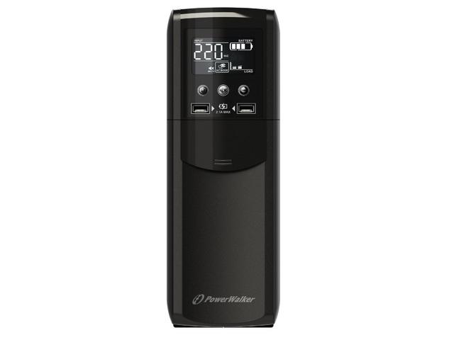 UPS POWERWALKER LINE-INTERACTIVE CSW 800VA 8X IEC OUT, RJ11/RJ45 IN/OUT, USB, 2X USB ŁADOWARKA [VI 800 CSW IEC]