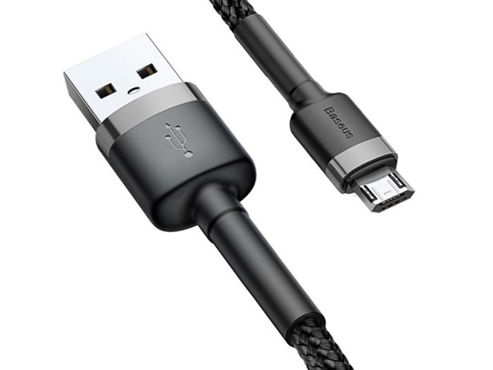 Baseus kabel ładowania i transmisji (2A) USB micro (M) / USB (M) (3.0 m) (czarno-szary) [CAMKLF-HG1]
