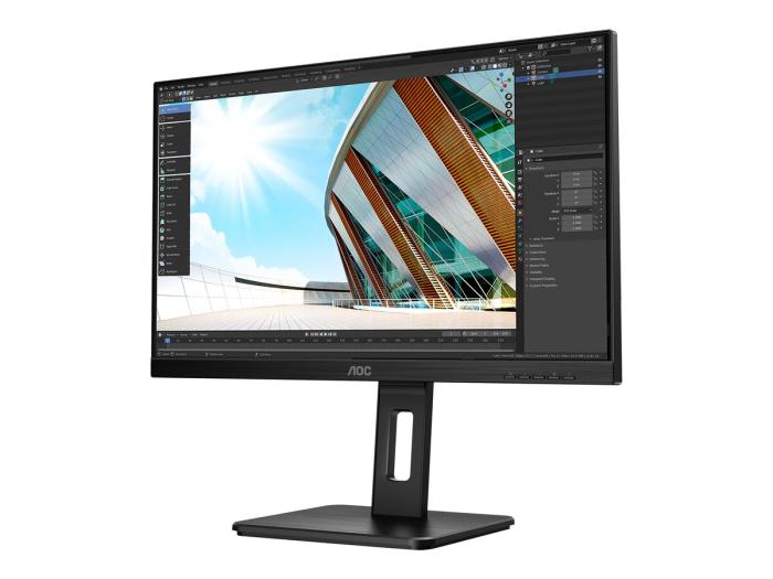 24’’ AOC Q24P2Q (IPS LED, 2560x1440, 250, 4ms, 75Hz) (VGA, HDMI 1.4, DP 1.2, 4xUSB 3.2) pivot, głośniki, czarny