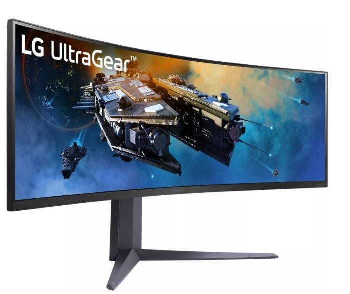 45’’ LG 45GR65DC-B (VA zakrzywiony, 5120x1440, 400, 1ms, HDR600, 200Hz) (2xHDMI 2.1, 1xDP 1.4, 2xUSB-A 3.0, 1xUSB-B 3.0) czarny