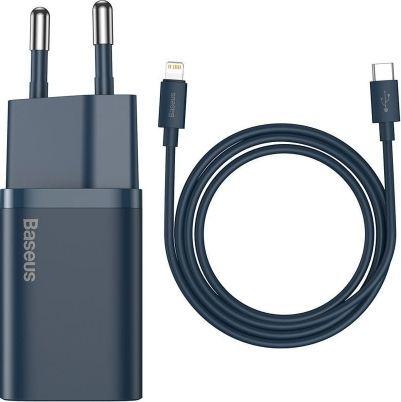 Baseus Quick Charge uniwersalna ładowarka (zasilacz) sieciowa 230V / 1xUSB-C (5V/3A, 9V/2A, 9V/2.2A 20W) (czarny) [CCSUP-B03]