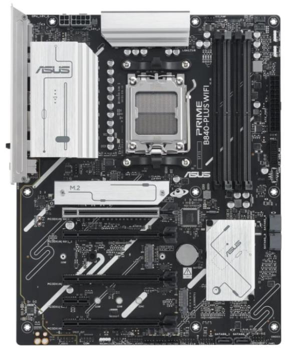 Asus PRIME B840-PLUS WIFI (AMD B840) [AM5, 4xDDR5 do 7600MHz, (HDMI 2.1, DP 1.4a) (3xM.2, 1xPCIe 4.0 x16, 1xPCIe 3.0 x16 (x4), 2xPCIe 3.0 x16 (x1), 1xPCIe 3.0 x1), WiFi 6E, BT 5.3, micro ATX]