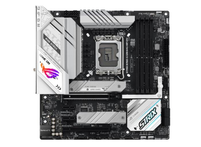 Asus ROG STRIX B760-G GAMING WIFI D4 (Intel B760) [S1700, 4xDDR4 do 5333MHz, (HDMI 2.1, DP 1.4) (2xM.2, 1xPCIe 5.0 x16, 1xPCIe 4.0 x4, 2xPCIe 4.0 x1), WiFi 6E, micro ATX]