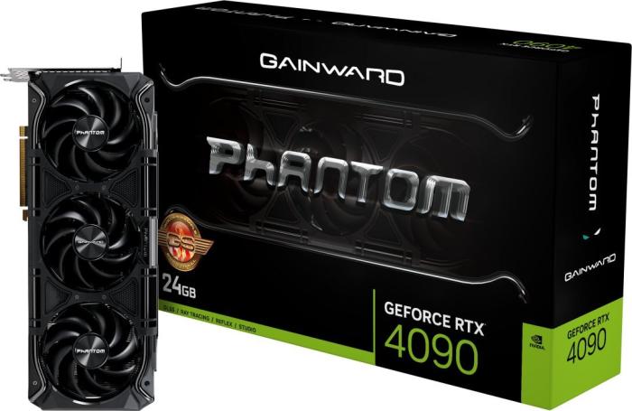 GeForce PCI-E RTX4090 Gainward 24GB GDDR6X Phantom GS [471056224-3413] (1xHDMI 2.1, 3xDP 1.4a) (384-bit, PCI-E 4.0)