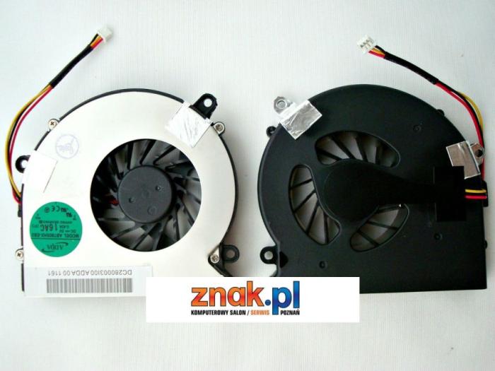 Wentylator do notebooka Acer Aspire 5220 3620 3640 3670 5560 5580 5930 9110 / TravelMate 2440 5320 7320 7720G / Extensa 5210 5610 7620 [F6G3-CCW, DFS531205M30T, AB7805HX-EB3 (X1), DC280003I00]