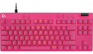 Logitech G Pro X TKL Rapid Magenta (czerwony) (magnetyczno-analogowa, RGB) [920-013253]