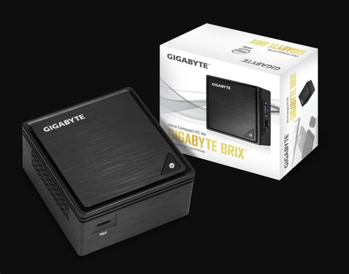 Komputer miniPC GIGABYTE BRIX GB-BPCE-3455 Celeron Dual-Core J3455 2.3GHz/1 slot DDR3/HDD lub SSD SATA/brak systemu