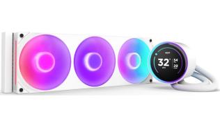 NZXT Kraken Elite 360 RGB V2 LCD Białe (3x120 mm) [RL-KR36E-W2]